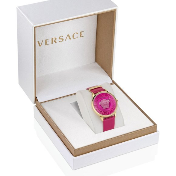 Versace Pink Gold Trim Women\'s Watch